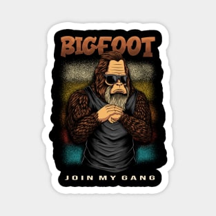 Bigfoot gangster character Magnet