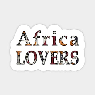 Africa Lovers in wax fabric Magnet