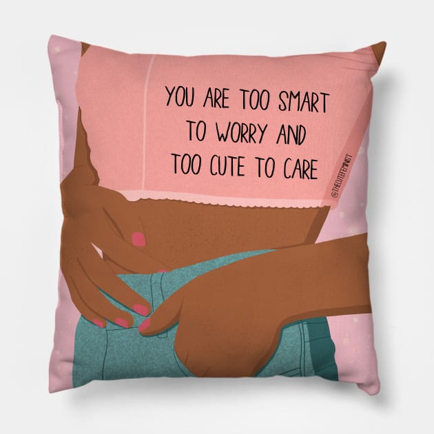 TOO SMART Pillow by The Cute Feminist