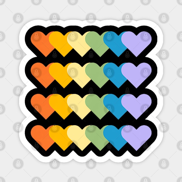 Heart Rainbow Flag LGBT Gay Les Pride Support LGBTQ Parade Magnet by Synithia Vanetta Williams