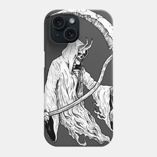 Grim reaper with skull in hand. Phone Case