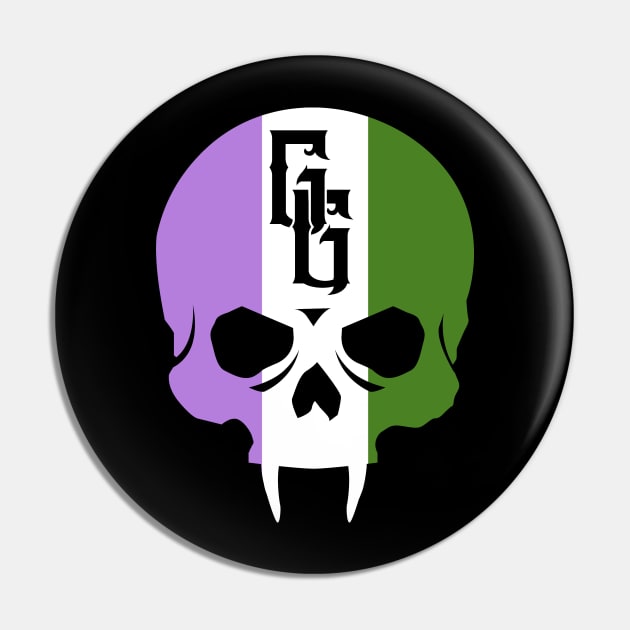 Genderqueer Pride Gehenna Pin by highcouncil@gehennagaming.com