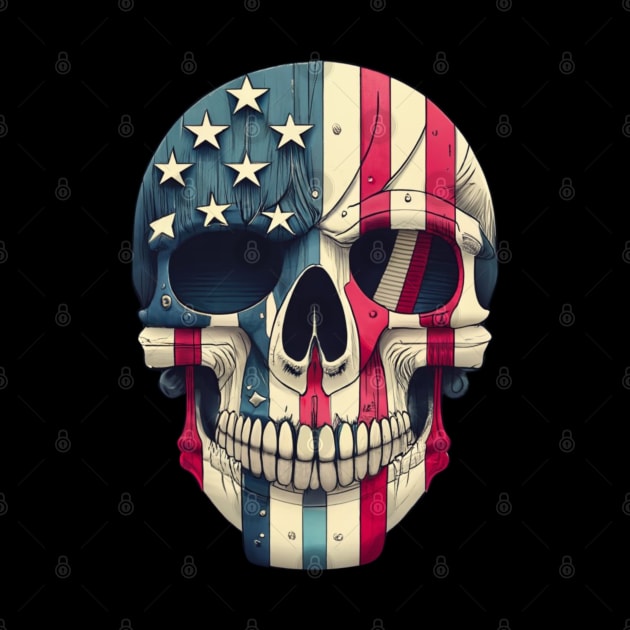 American Flag Skull by SOS@ddicted