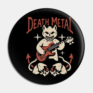 Death Metal Satanic Baphomet Cat Pin