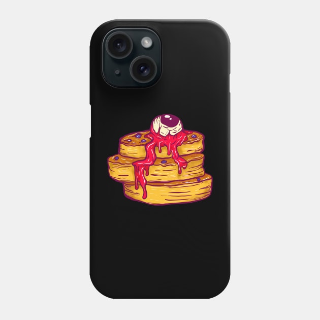 Spooky Pancake Halloween Theme Phone Case by yogisnanda