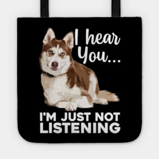 Funny Husky Dog Art For Men Women Kids Siberian Husky Lover Tote