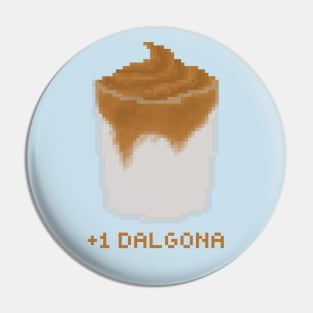 +1 Dalgona coffee pixel art Pin