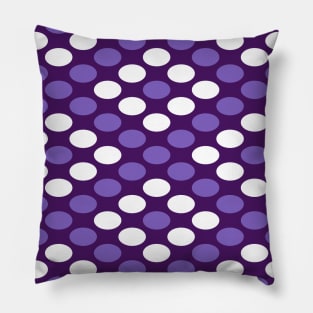 Purple and White Dots Pattern Pillow