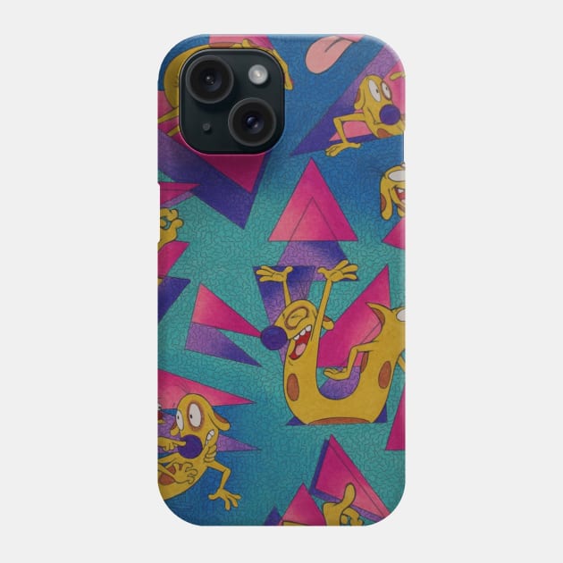 CatDog 90's Pattern Phone Case by AbbysRadArt