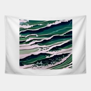 Aesthetic Ocean Waves Tapestry