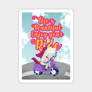 Traveling unicorn Magnet