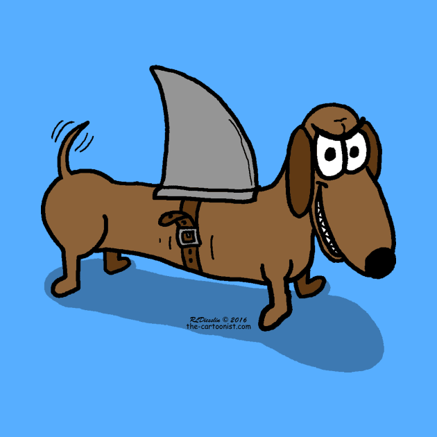 Wiener Dog with a Shark Fin by OutToLunch