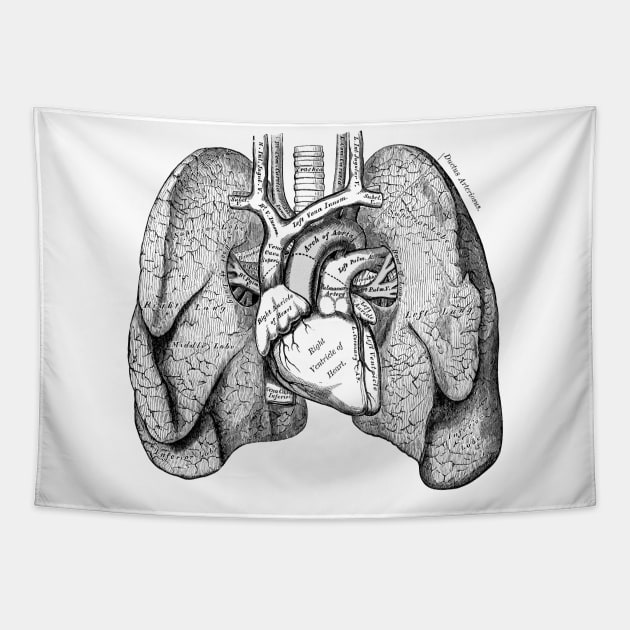 Human Lungs Tapestry by be yourself. design