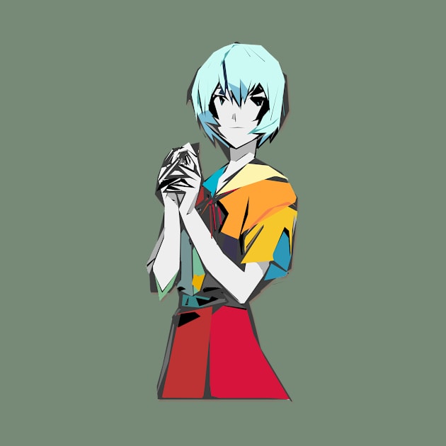 Rei Eclectic Geometric: Original Rendering from Neon Genesis Evangelion by Unicorn Formula