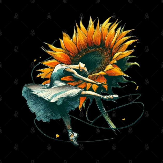 Sunflower Ballet Dancer Fantasy by DarkWave