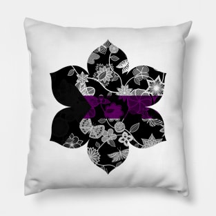 Butterfly Garden, Pride Flag Series - Demisexual Pillow