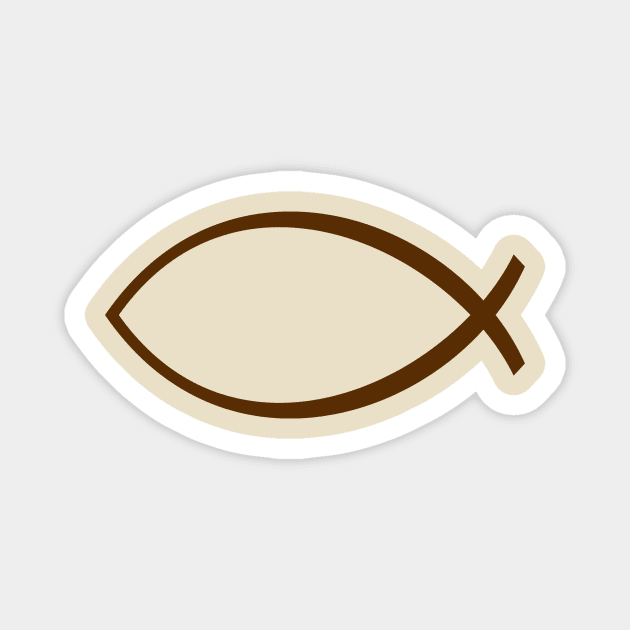 Jesus Fish (Ichthys) Magnet by icdeadpixels