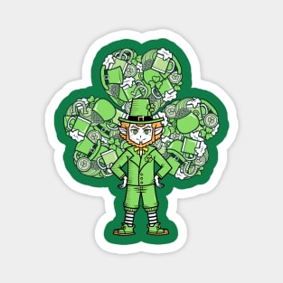 St. Patty's Leprechaun Doodle Magnet