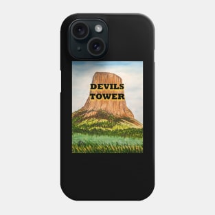 Devils Tower landscape Phone Case