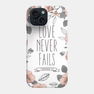 Love Never Fails - Bible Verse Phone Case