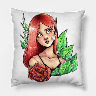 Elf in the flower garden Pillow