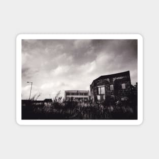 Waste ground and derelict building in Burslem, Stoke on Trent, UK - 1996 Magnet