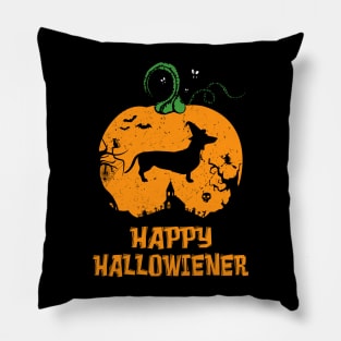 Halloween Dachshund Dog Happy Hallowiener Pillow
