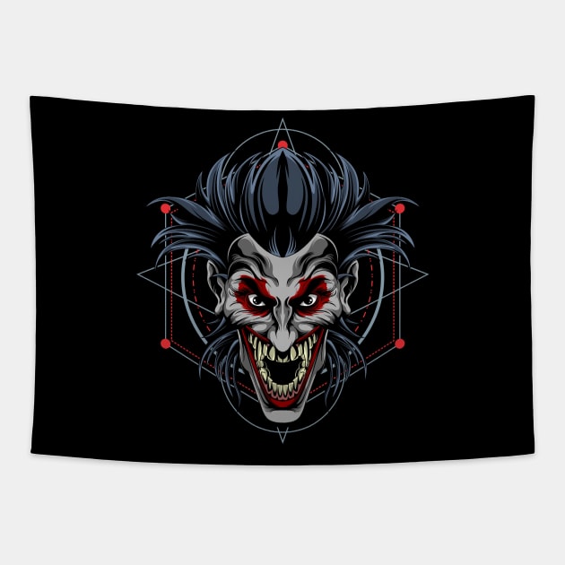 death clown Tapestry by sugiartoss_