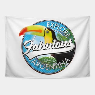 explore fabulous Argentina logo Tapestry