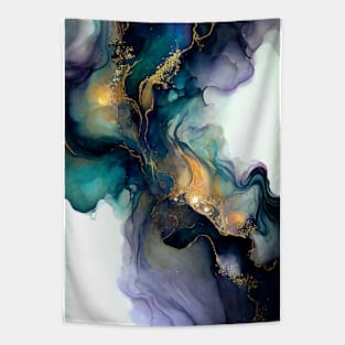 Garden of Enchantment - Abstract Alcohol Ink Art Tapestry