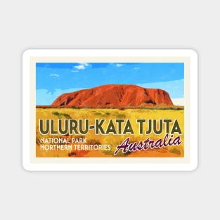 Uluru-Kata Tjuta National Park - Australia Northern Territory - Vintage Postcard Magnet