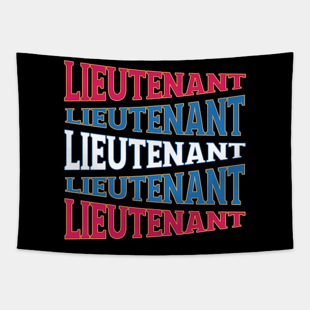 TEXT ART USA LIEUTENANT Tapestry by LAVA-ROMA-NOVA