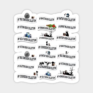 Book Lovers Book Labels Magnet