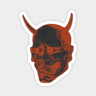 Red Japanese Hannya Mask Magnet