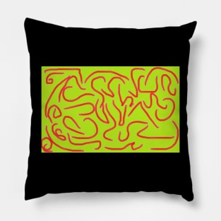 green labyrint Pillow