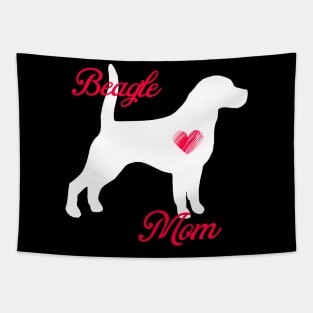 Beagle mom   cute mother's day t shirt for dog lovers Tapestry