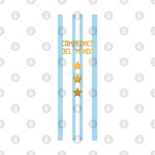 Argentina Jersey 3 Stars World Champions by Alimator