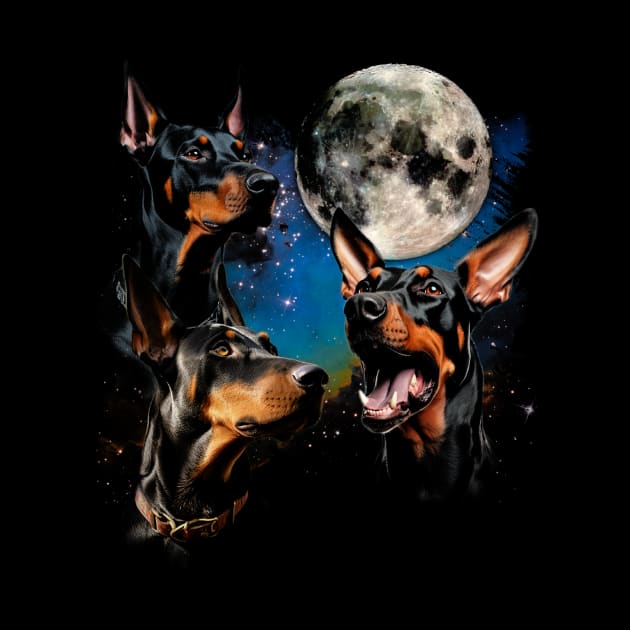 Doberman Pinscher Dog Moon Tee Talk Triumph Extravaganza by Kleurplaten kind