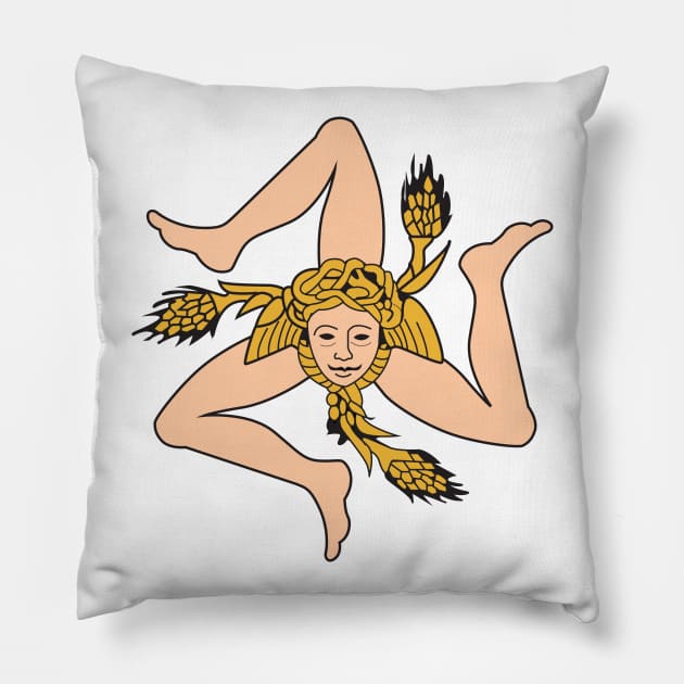 Sicily Pillow by Wickedcartoons