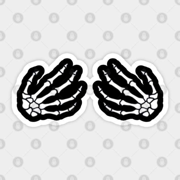 skeleton hands boobs