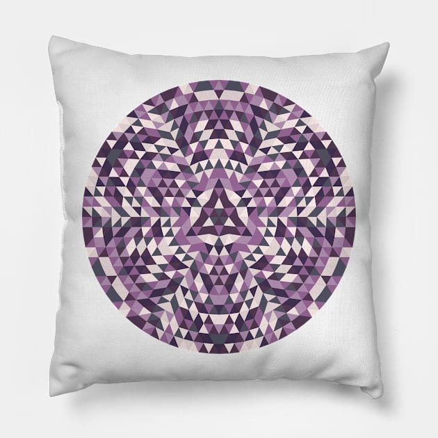 Purple Circle Pillow by edwardecho