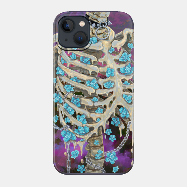 Flower fall - Skeleton - Phone Case