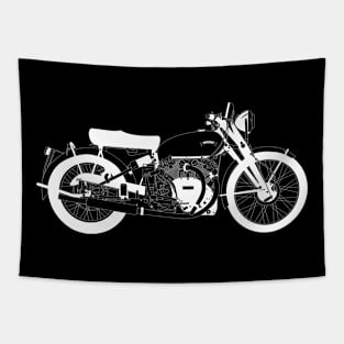 Vincent Black Shadow White Outline Tapestry