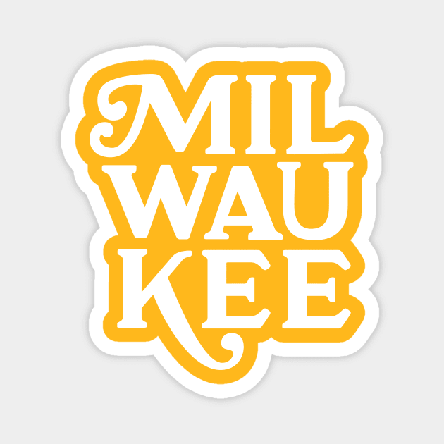 Vintage Milwaukee Lettering Magnet by Super Creative