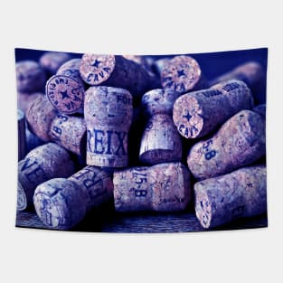 Blue Cork of Champagne Tapestry