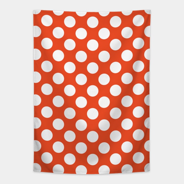 Orange Polka Dots Seamless Pattern 019#001 Tapestry by jeeneecraftz