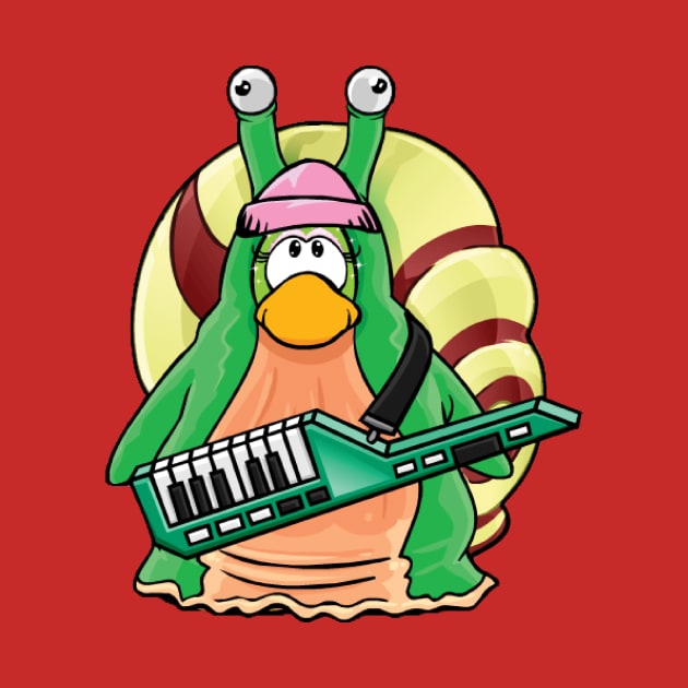 Beanie Snail Penguin with Keytar by jello