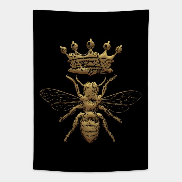 Queen Bee | Gold Queen Bee | Golden Queen Bee | Tapestry by Eclectic At Heart