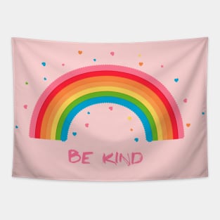 Be Kind - Cute Rainbow Tapestry