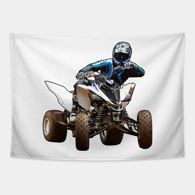 ATV Raptor Illustration Tapestry by KAM Std